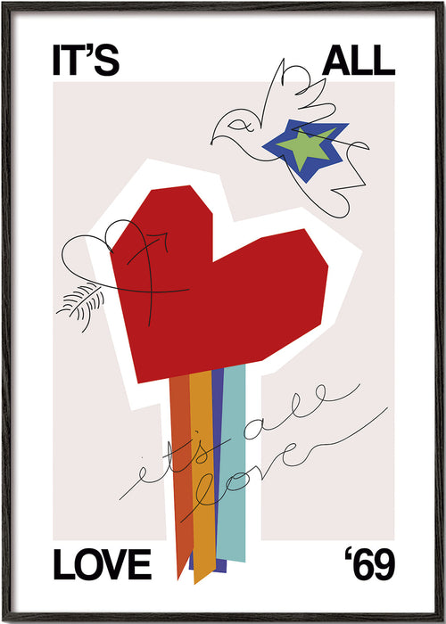 Ilustracja serce vintage 69