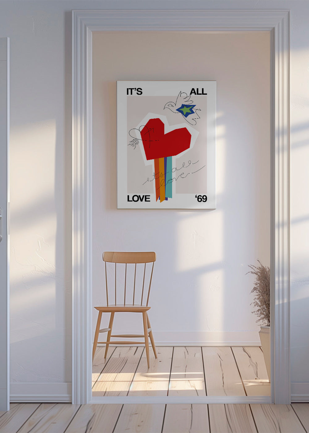 It's All Love '69 Heart Greige
