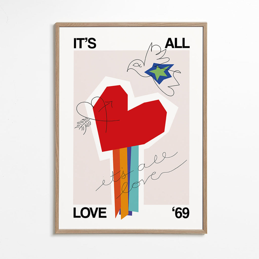 It's All Love '69 Heart Greige