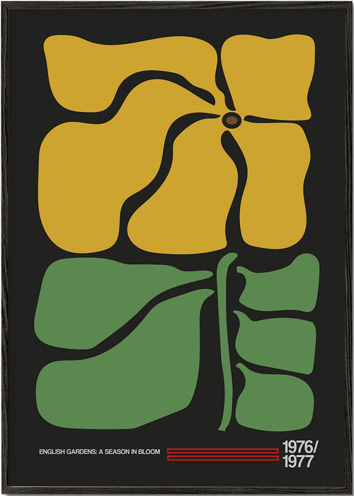 Plakat botaniczny z żółtym kwiatem