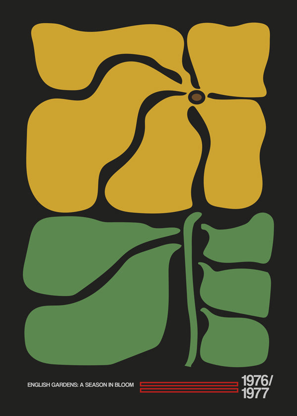 Plakat botaniczny z żółtym kwiatem