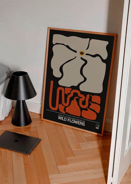 Botaniczny plakat stylizowane kwiaty