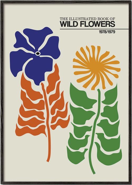 Plakat botaniczny: Dziko rosnące kwiaty grafika