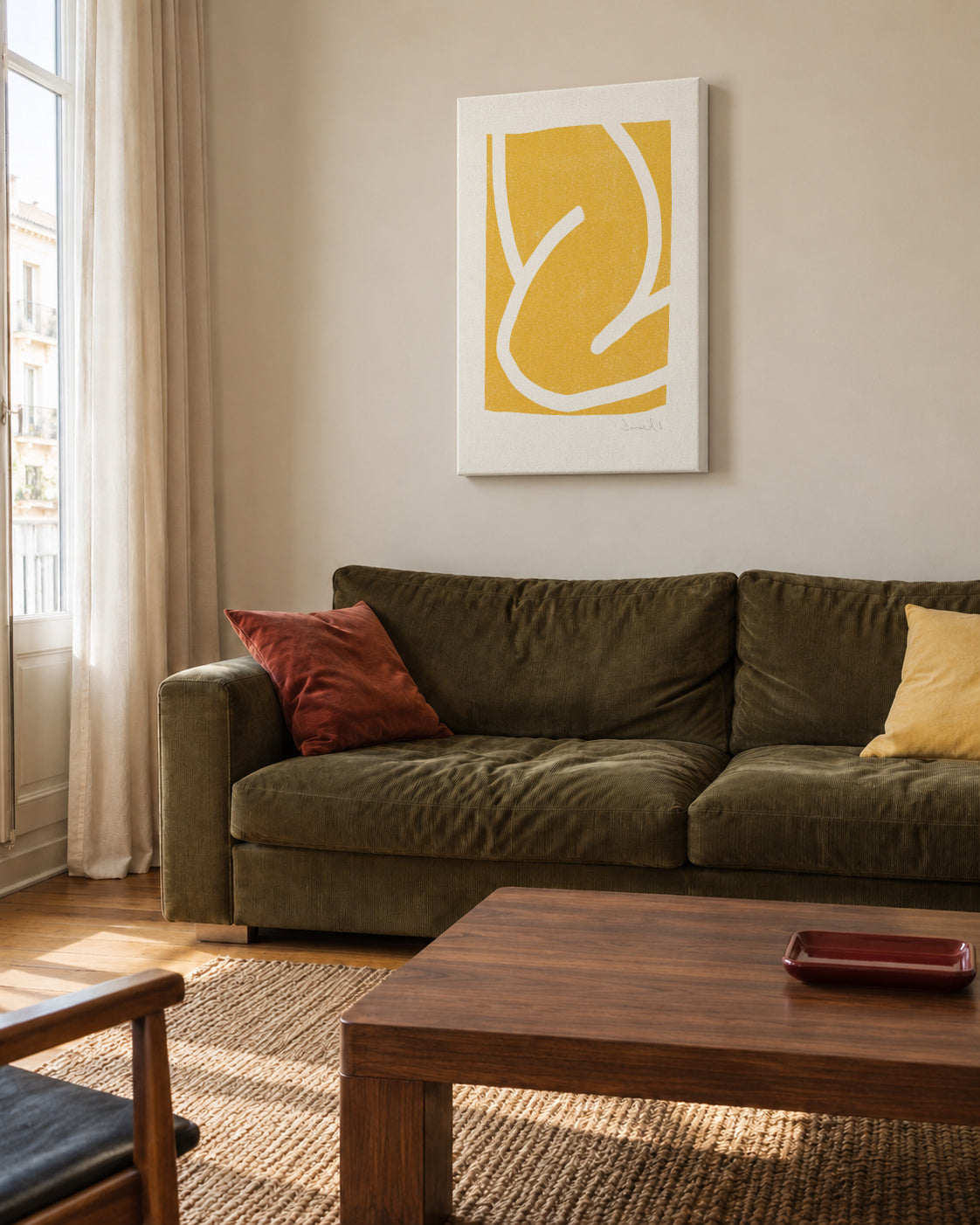 Mellow - Unframed canvas in an interior