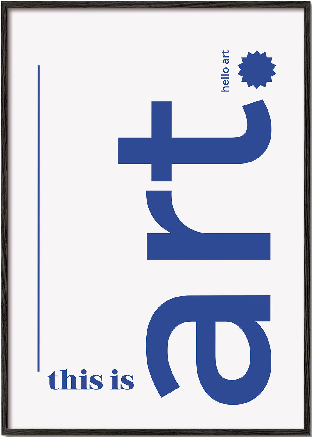 Ilustracja typograficzna niebieska minimalna