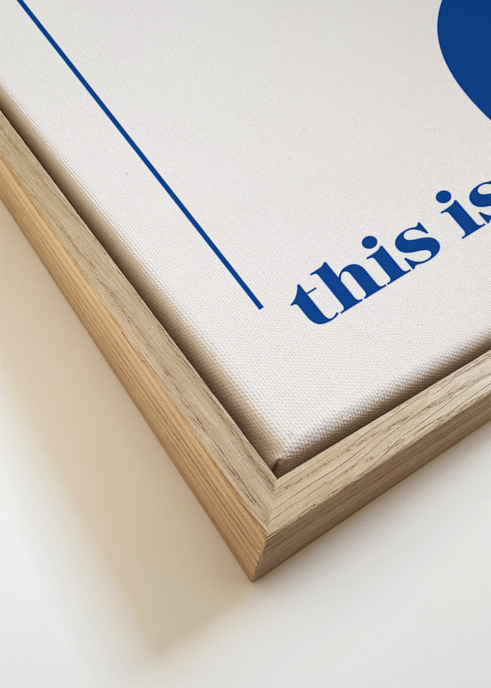 Ilustracja typograficzna niebieska minimalna
