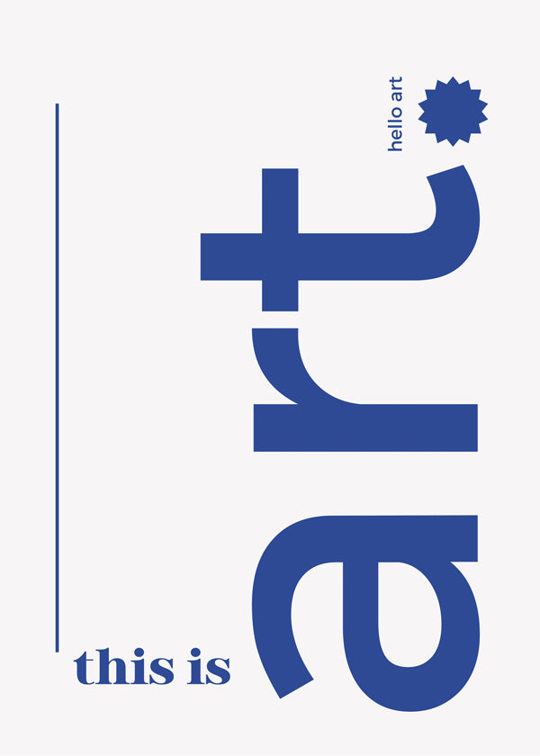 Ilustracja typograficzna niebieska minimalna