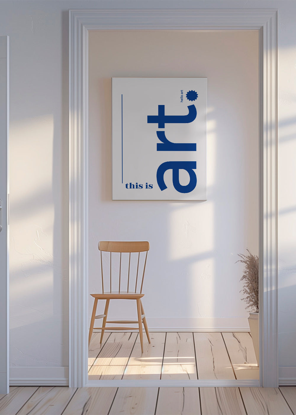Ilustracja typograficzna niebieska minimalna