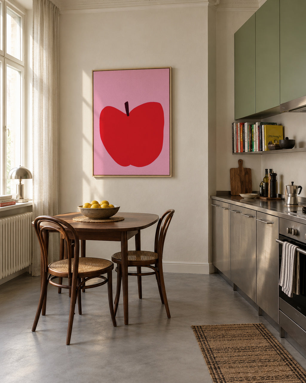 Apple - Framed canvas in an interior