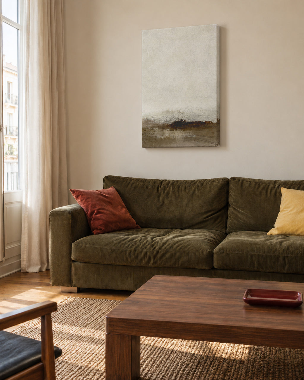 Away from hear No2 - Unframed canvas in an interior