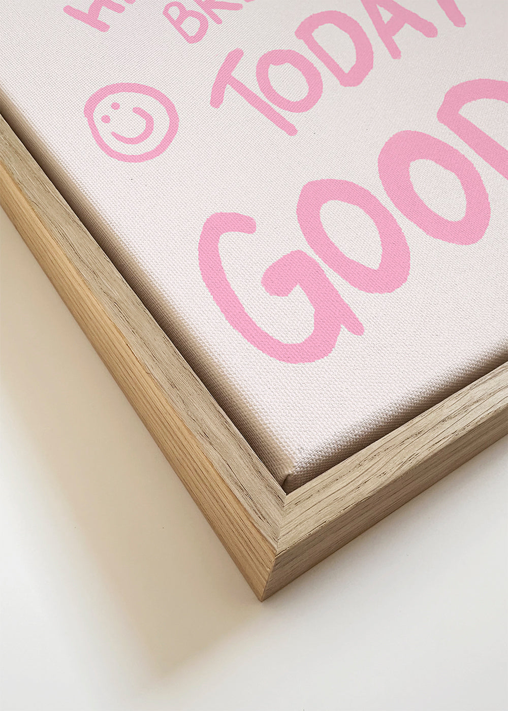 Ilustracja typograficzna 'Good Morning' różowa