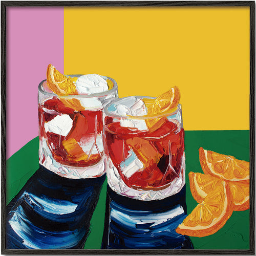 Sztuka do kuchni z ilustracją Negronis