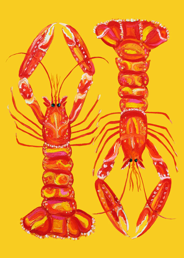 Langoustines On Yellow
