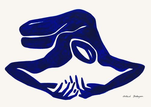 Blue Figure #6 - Unframed art print