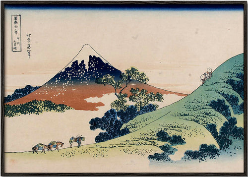 Obraz krajobrazowy Japonia z górą Fuji w stylu ukiyo-e