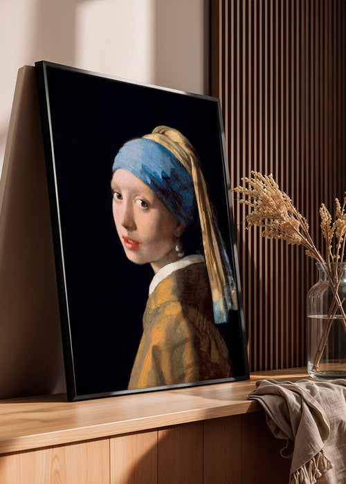 Plakat vintage portret z niebieskim turbanem