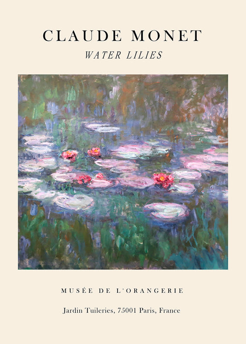 Plakat botaniczny: Lili wodne impresjonistyczne