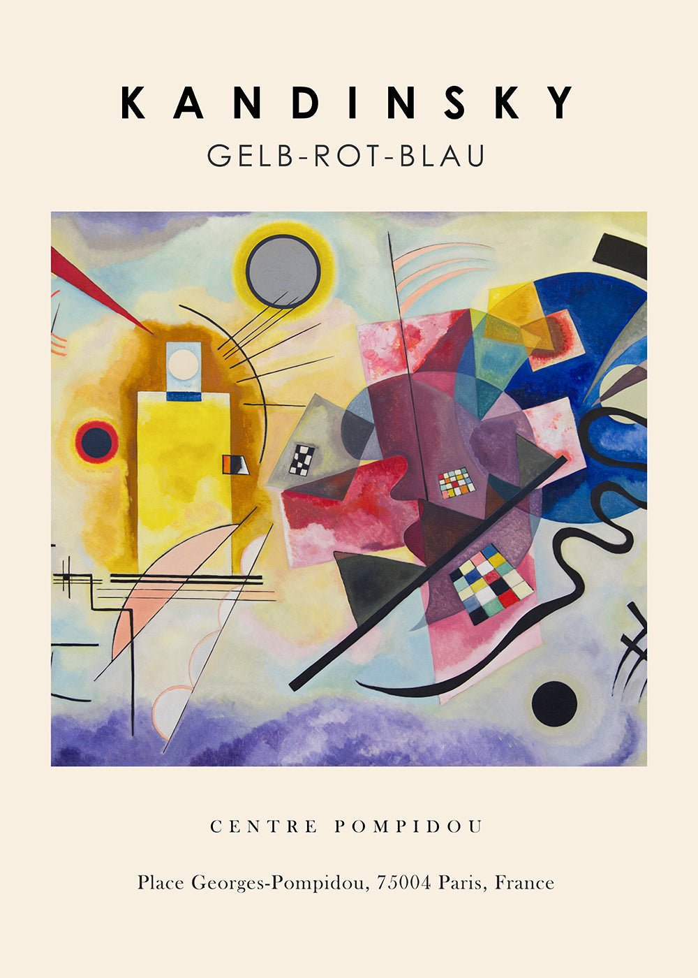 Obraz abstrakcyjny Kandinsky Gelb-Rot-Blau
