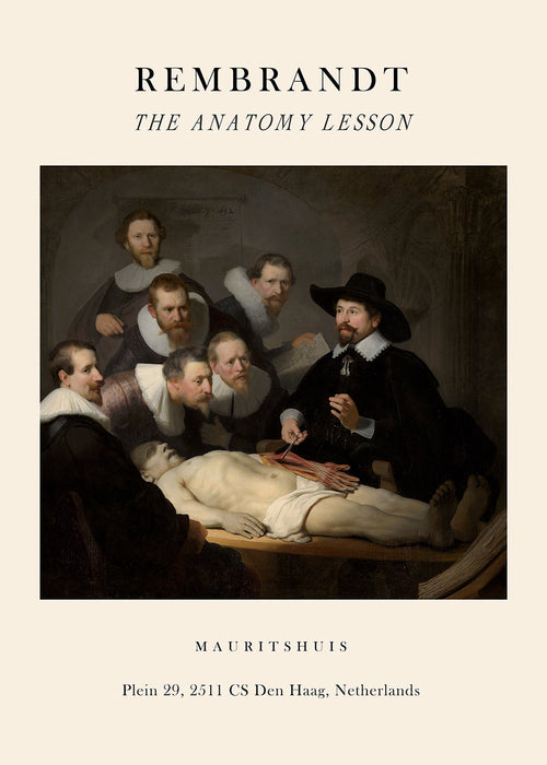 Wydruk vintage Lekcja anatomii z chirurgami
