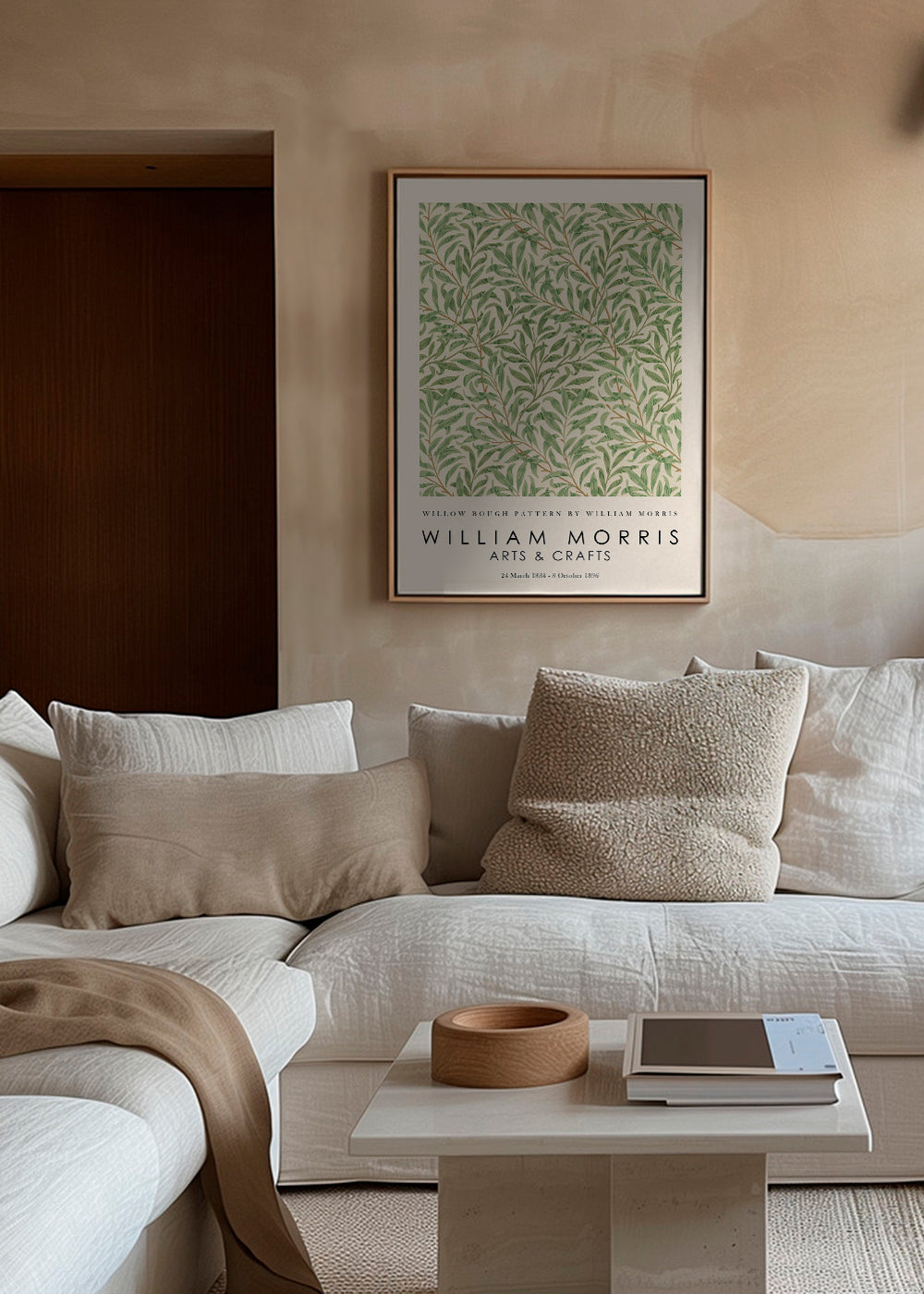 Plakat botaniczny Willow gałęzie w stylu Morrisa
