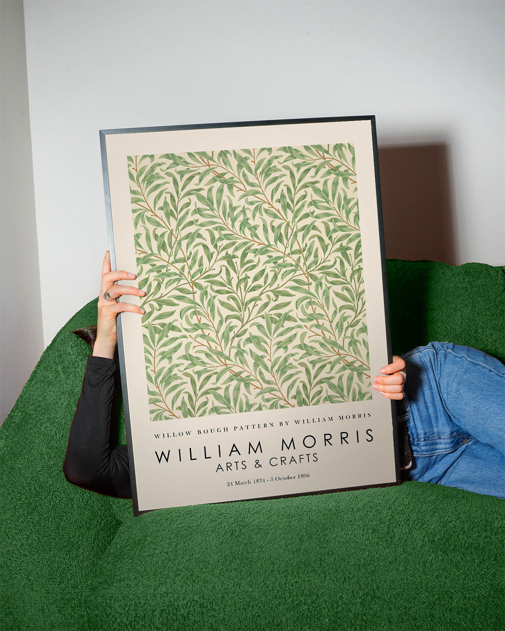 Plakat botaniczny Willow gałęzie w stylu Morrisa