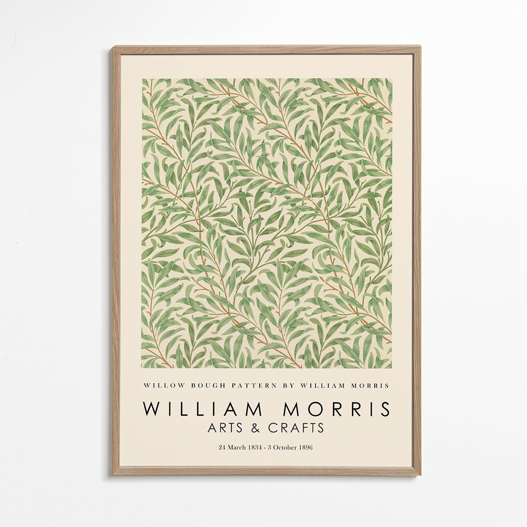 Plakat botaniczny Willow gałęzie w stylu Morrisa