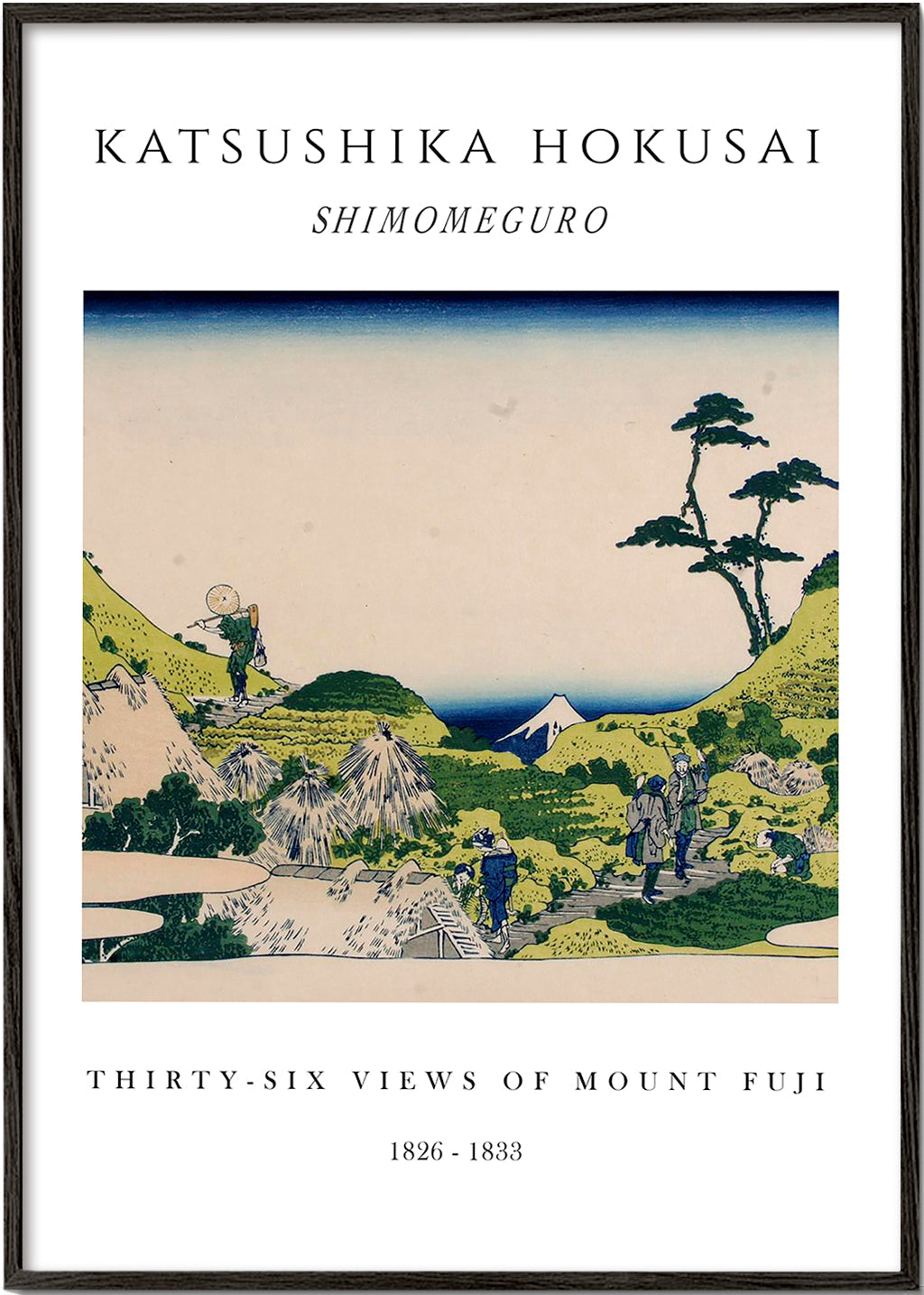 Japoński krajobraz z Mount Fuji autorstwa Hokusai