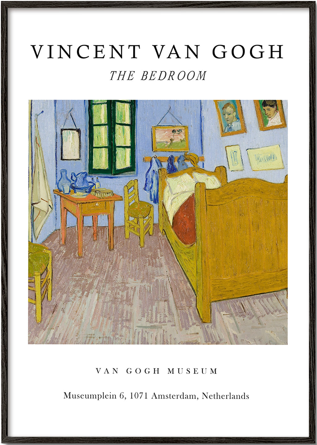 Wydruk vintage: Sypialnia van Gogha