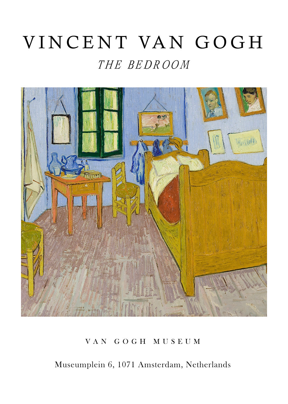 Wydruk vintage: Sypialnia van Gogha