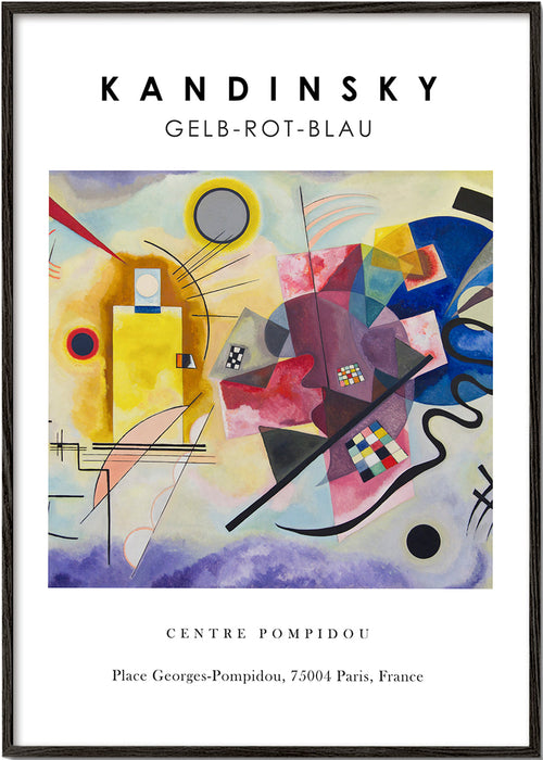 Obraz abstrakcyjny w stylu Kandinsky z formami geometrycznymi