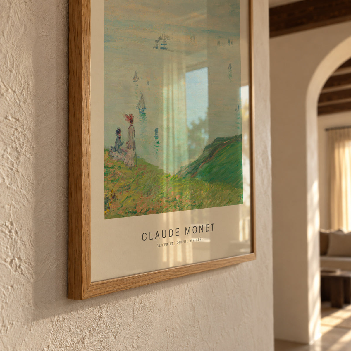 Cliffs at Pourville (Special Edition) - Claude Monet - Framed poster detail