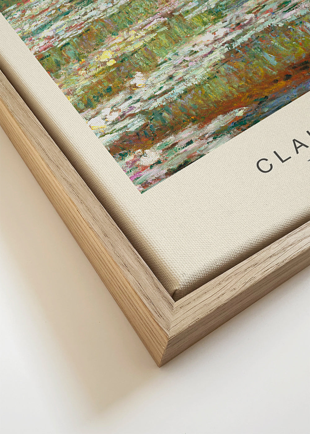 Plakat botaniczny lilie wodne i most Moneta