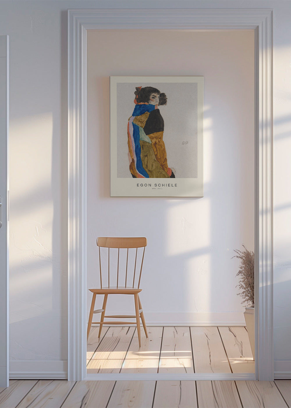 Plakat vintage ekspresyjny portret kobiecy