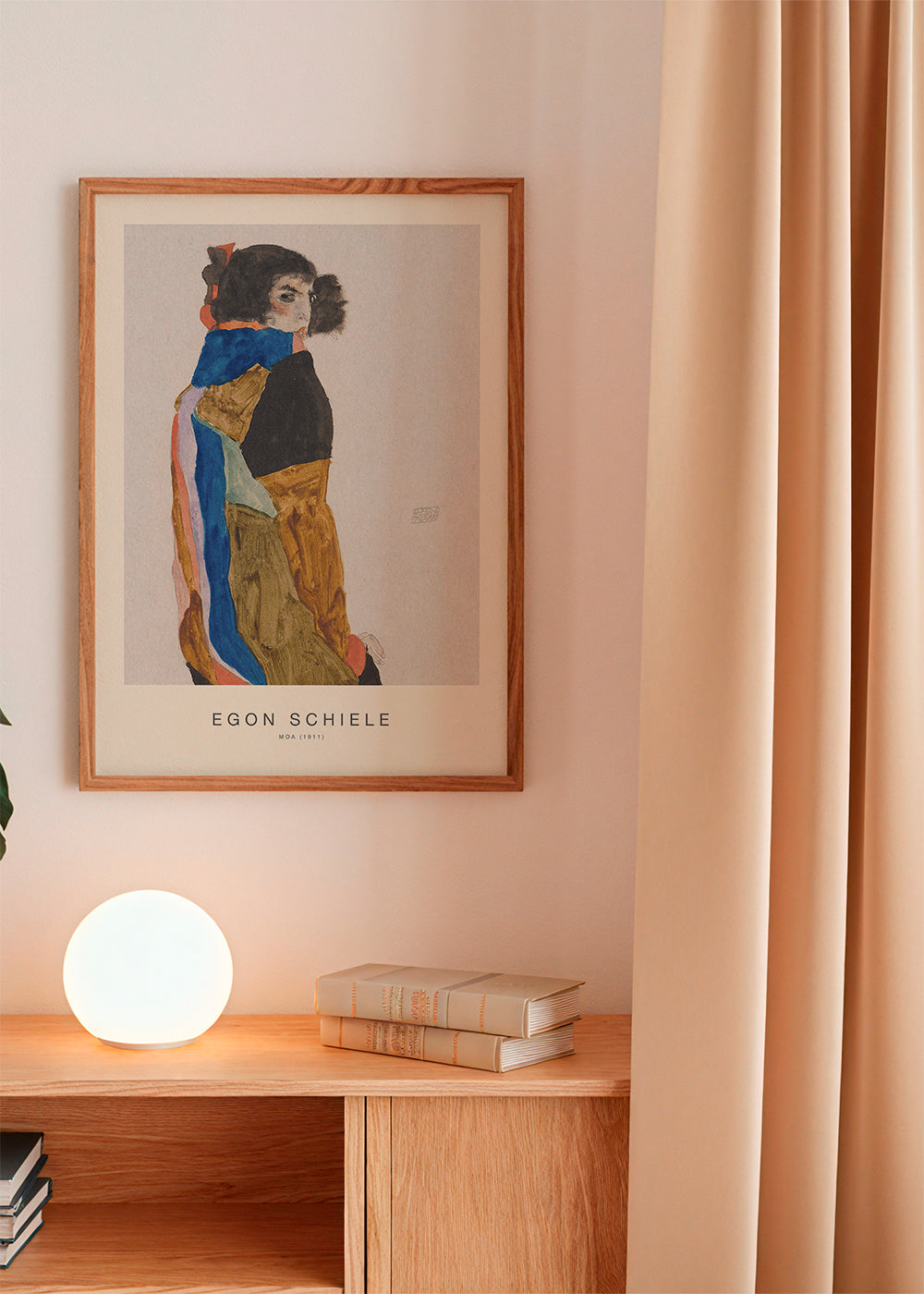 Plakat vintage ekspresyjny portret kobiecy