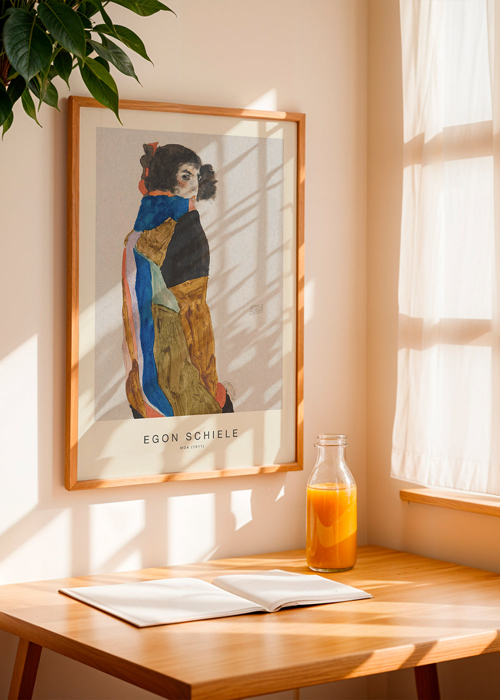 Plakat vintage ekspresyjny portret kobiecy