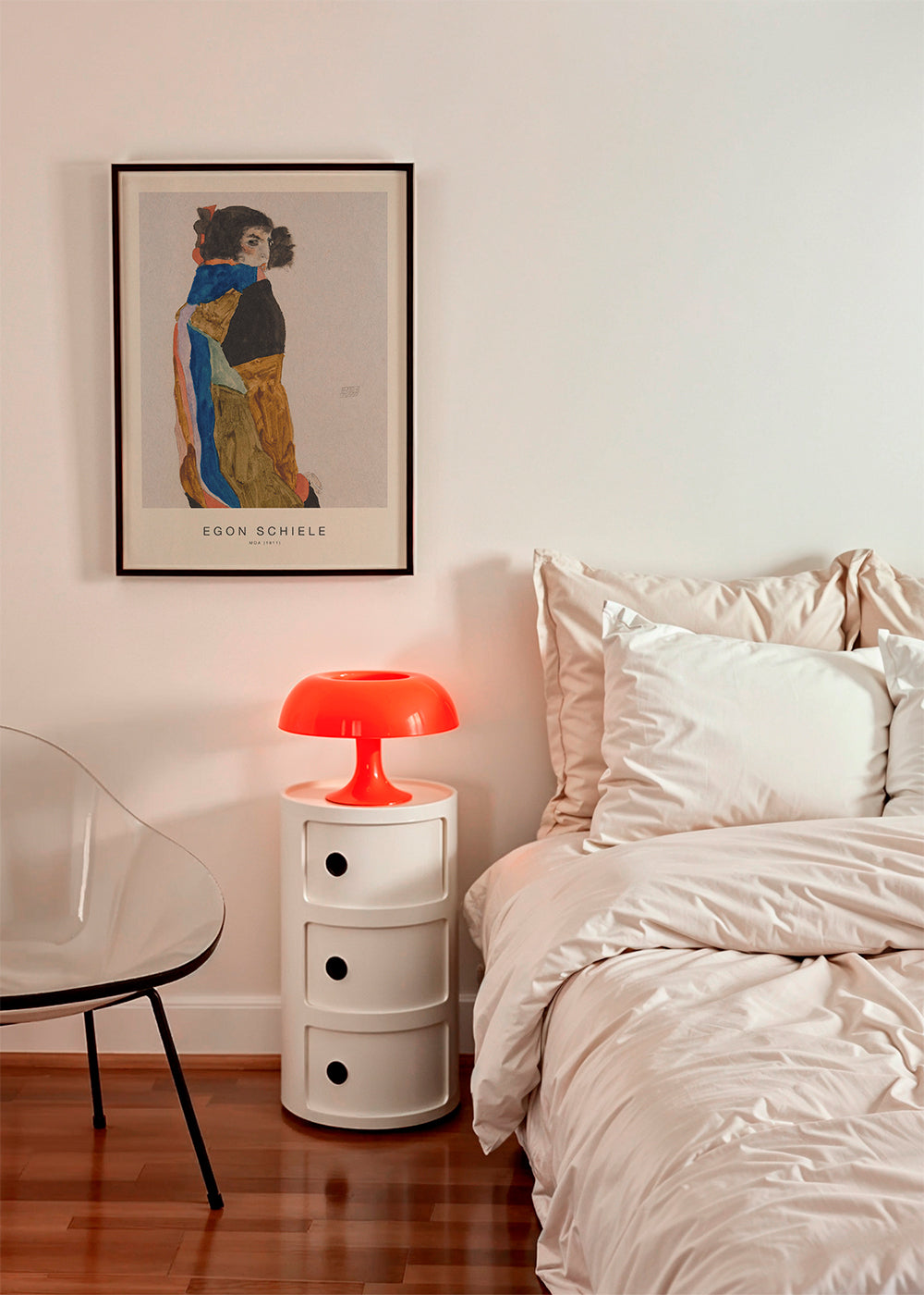 Plakat vintage ekspresyjny portret kobiecy