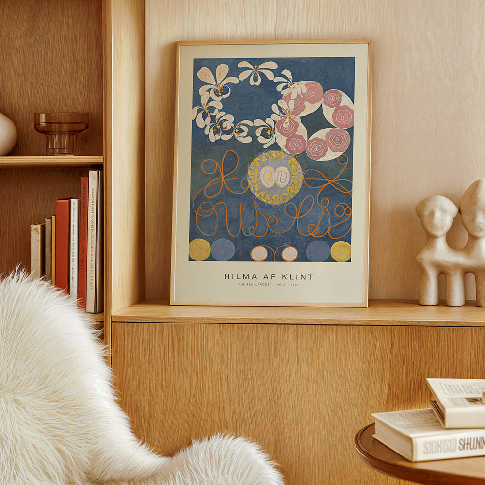 Plakat botaniczny z kwiatowymi kręgami