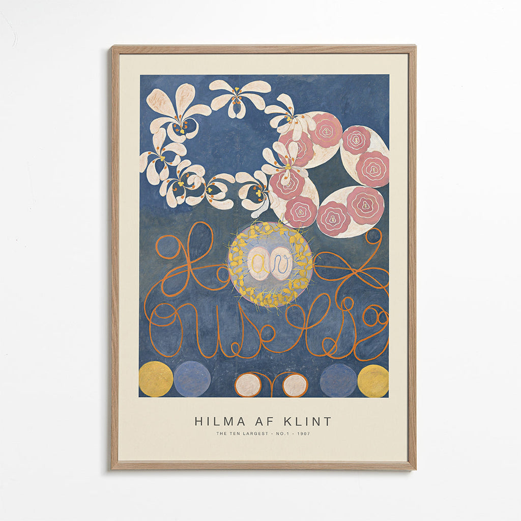 Plakat botaniczny z kwiatowymi kręgami