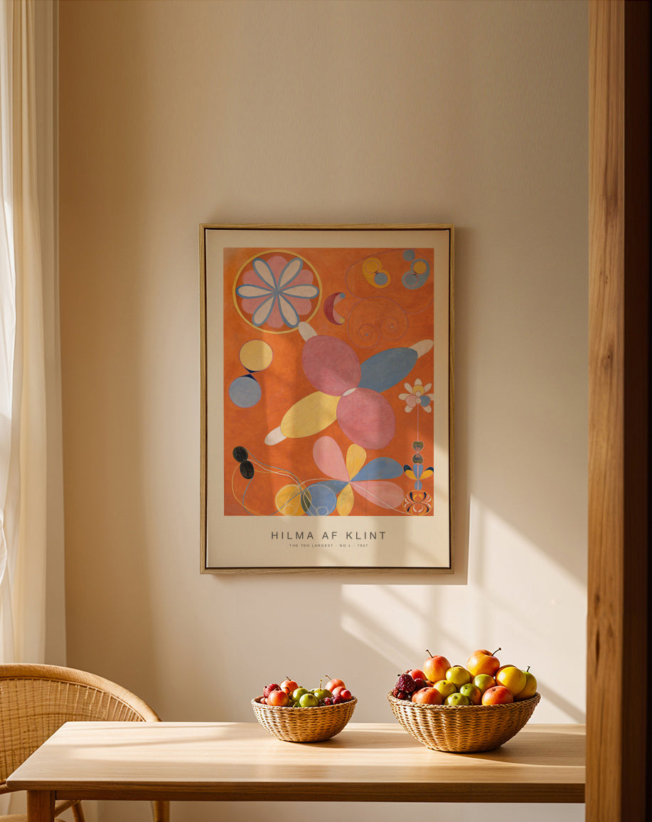 The Ten Largest, No.4 (Special Edition) - Hilma af Klint - Framed canvas in an interior