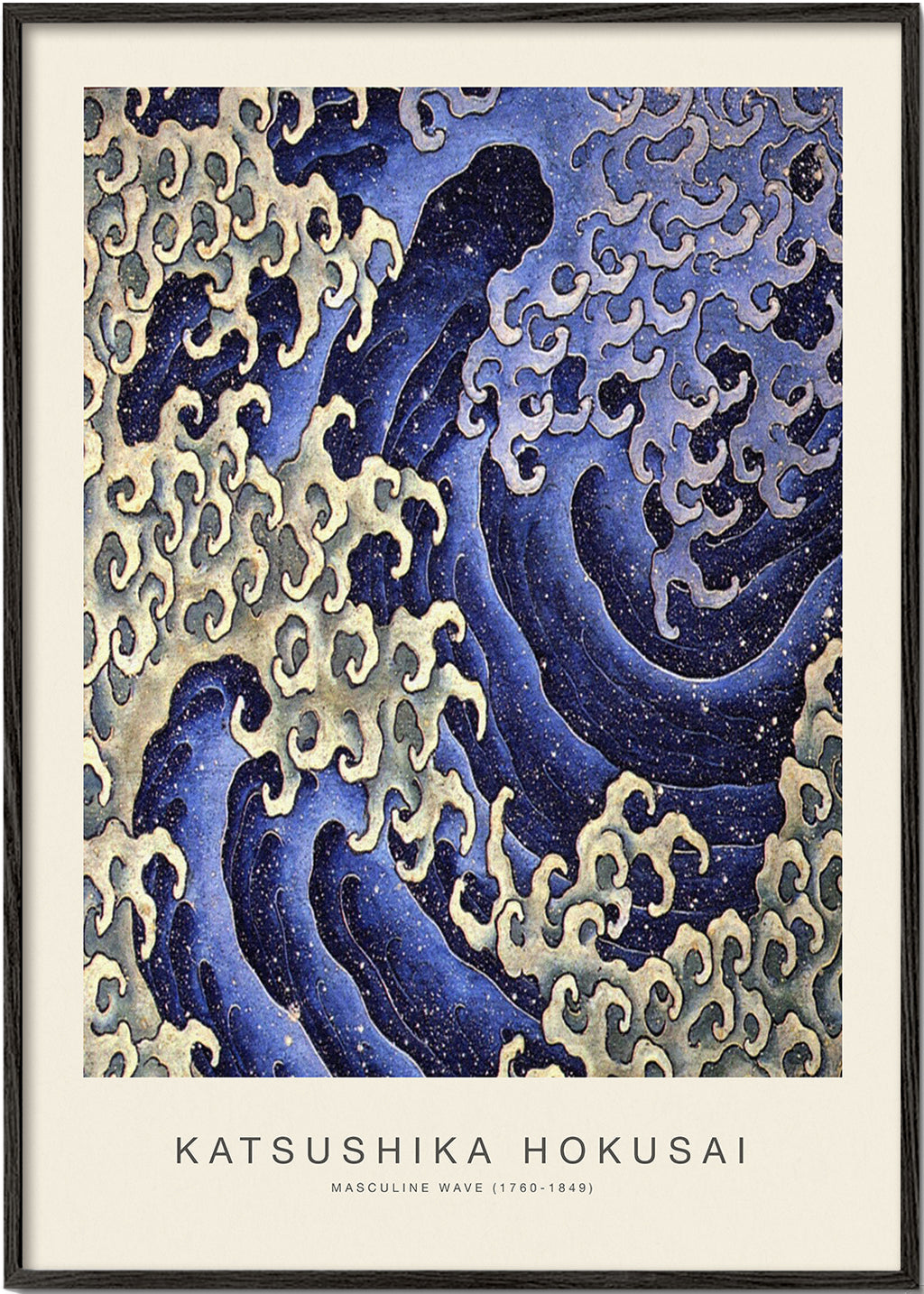 Ilustracja fali Hokusai w niebieskim