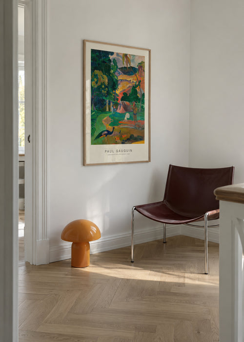 Landscape with Peacocks (Special Edition) - Paul Gauguin - Framed poster in an interior