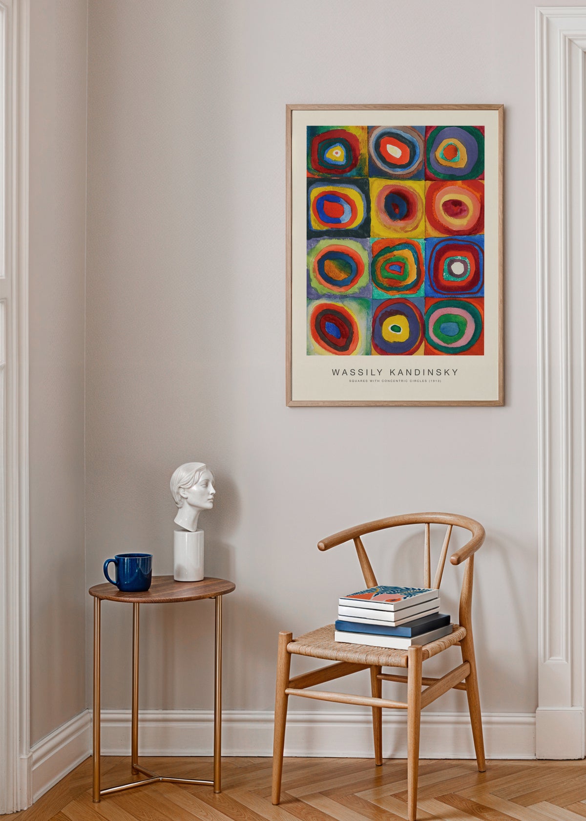 Squares with Concentric Circles (Special Edition) - Wassily Kandinsky - Framed poster in an interior