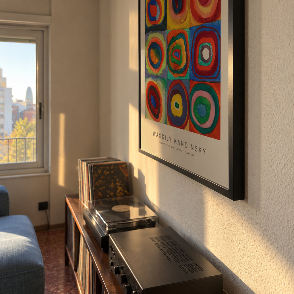Squares with Concentric Circles (Special Edition) - Wassily Kandinsky - Framed poster detail