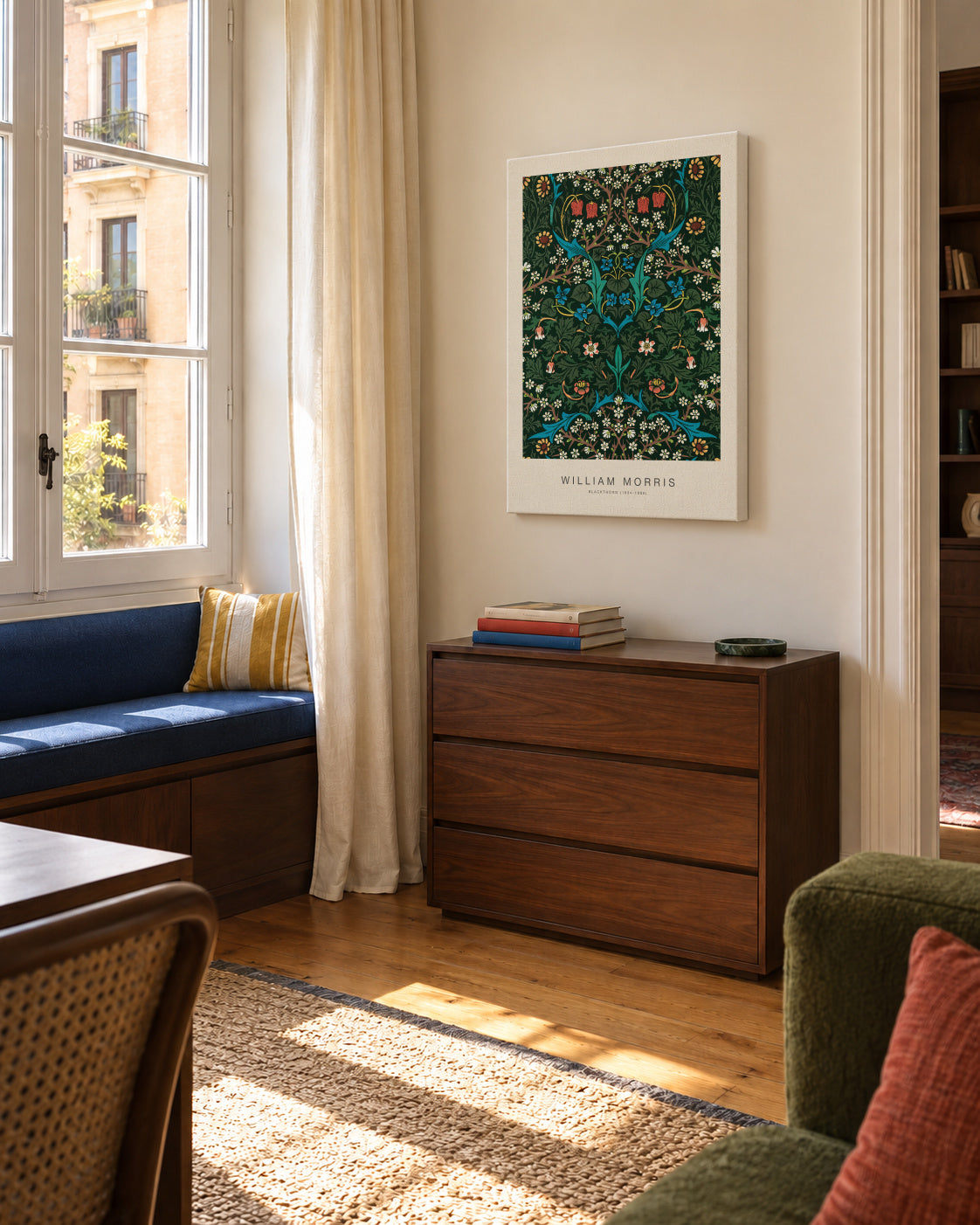 Blackthorn (Special Edition) - William Morris - Unframed canvas in an interior