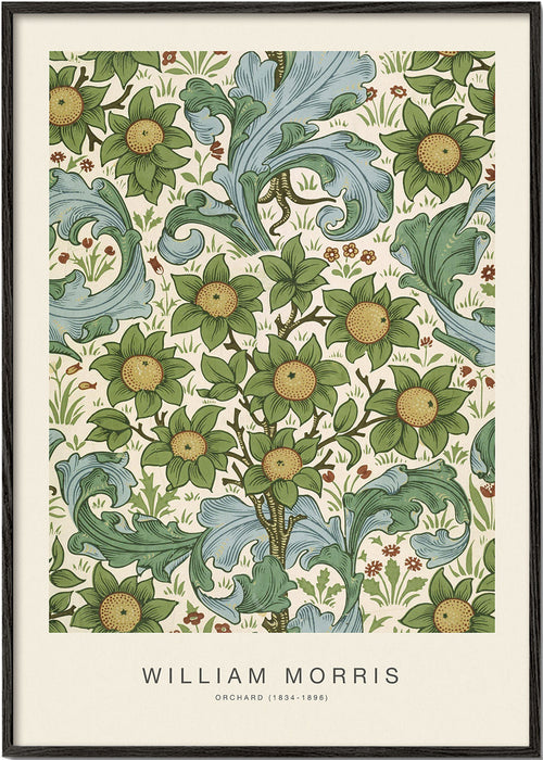 Plakat botaniczny William Morris wzór kwiatowy