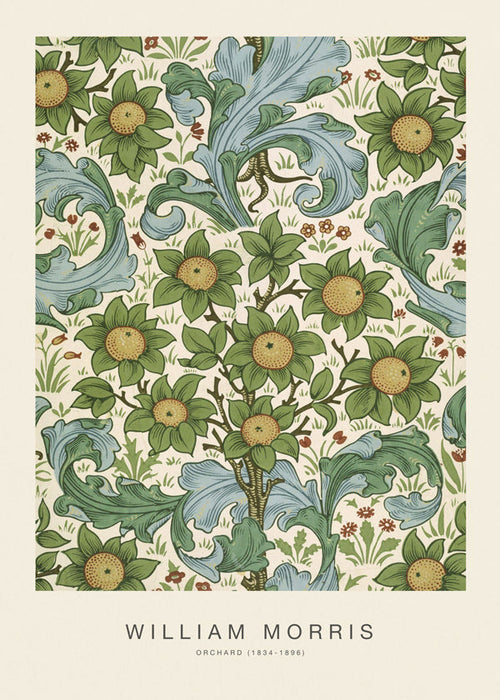 Plakat botaniczny William Morris wzór kwiatowy
