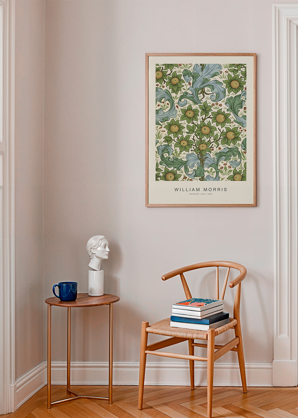 Plakat botaniczny William Morris wzór kwiatowy