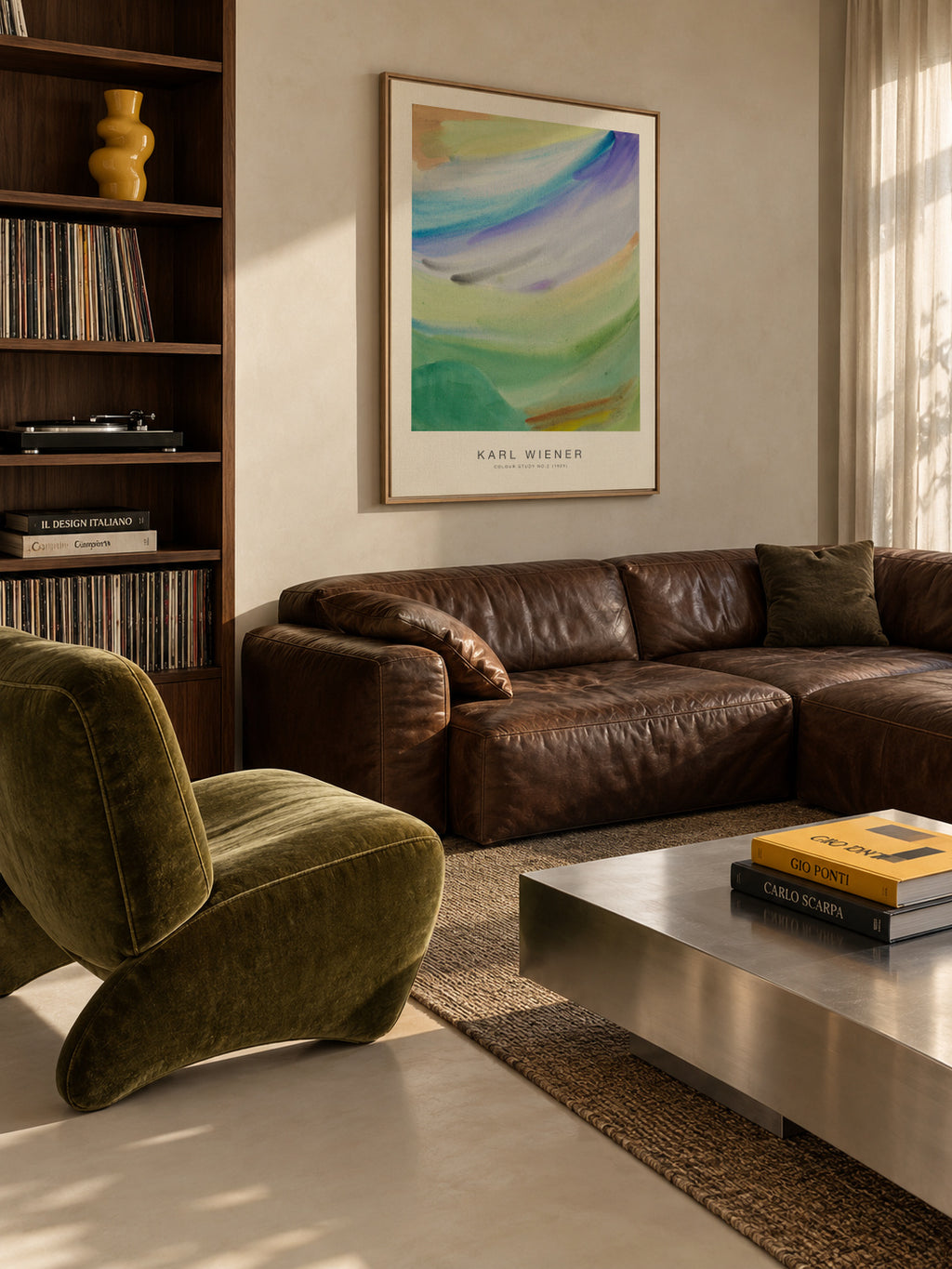 Colour Study No.2 - Karl Wiener - Framed canvas in an interior