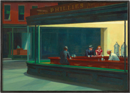 Sztuka do kuchni Nighthawks: nocna scena w dinerze