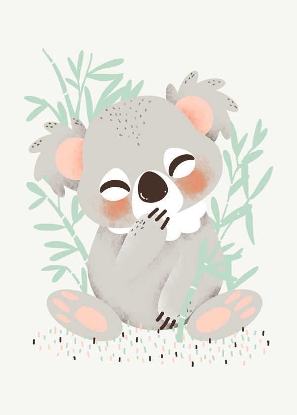 Plakat dziecięcy: koala uśmiechnięty